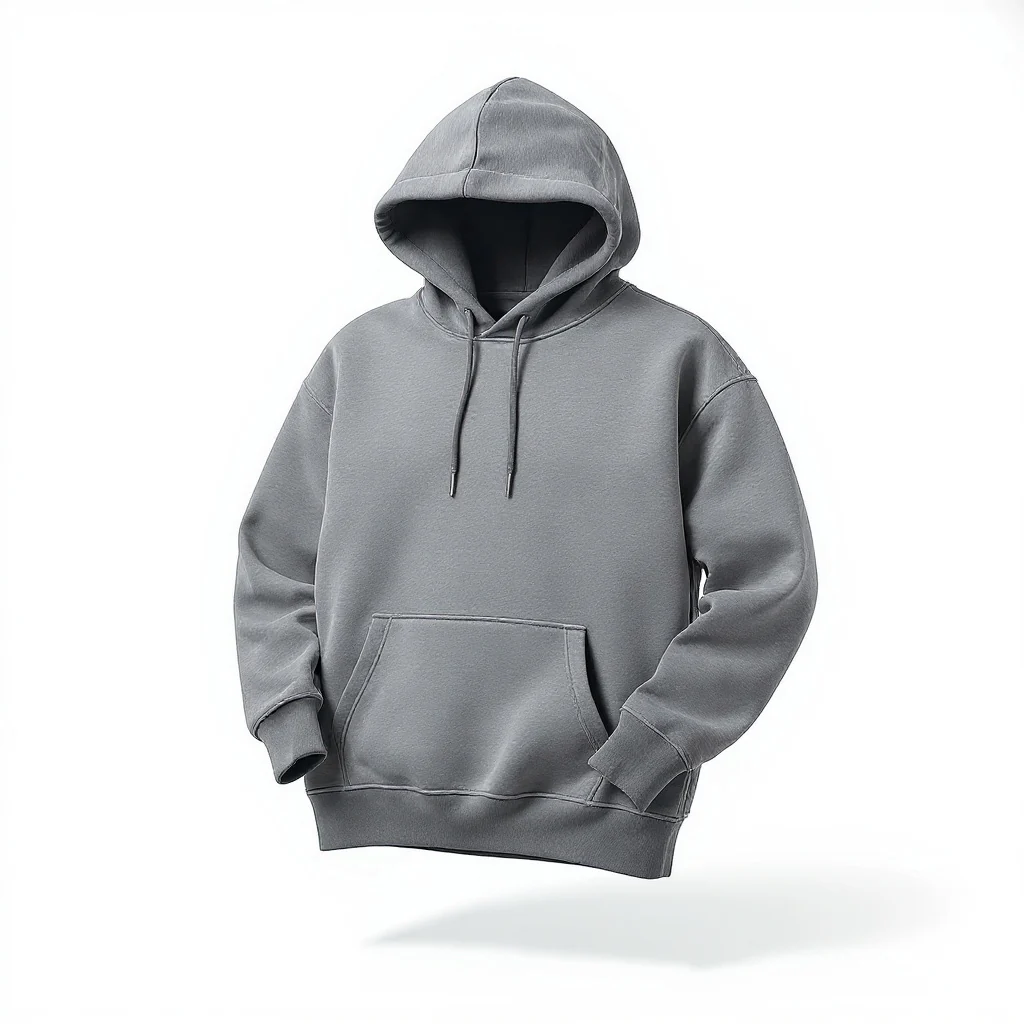 Gender-Neutral Cotton City Style Hoodie �C Soft Fabric, Charcoal Gray, XS�CXL