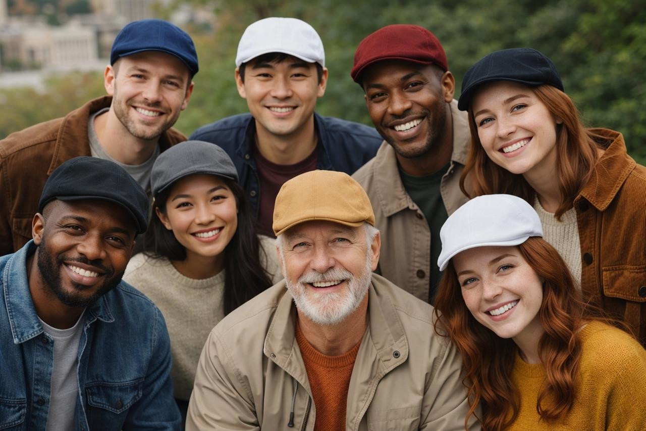 Black Ivy Cap Deluxe Bulk 10+ Colors Available Linen Cotton 22.5