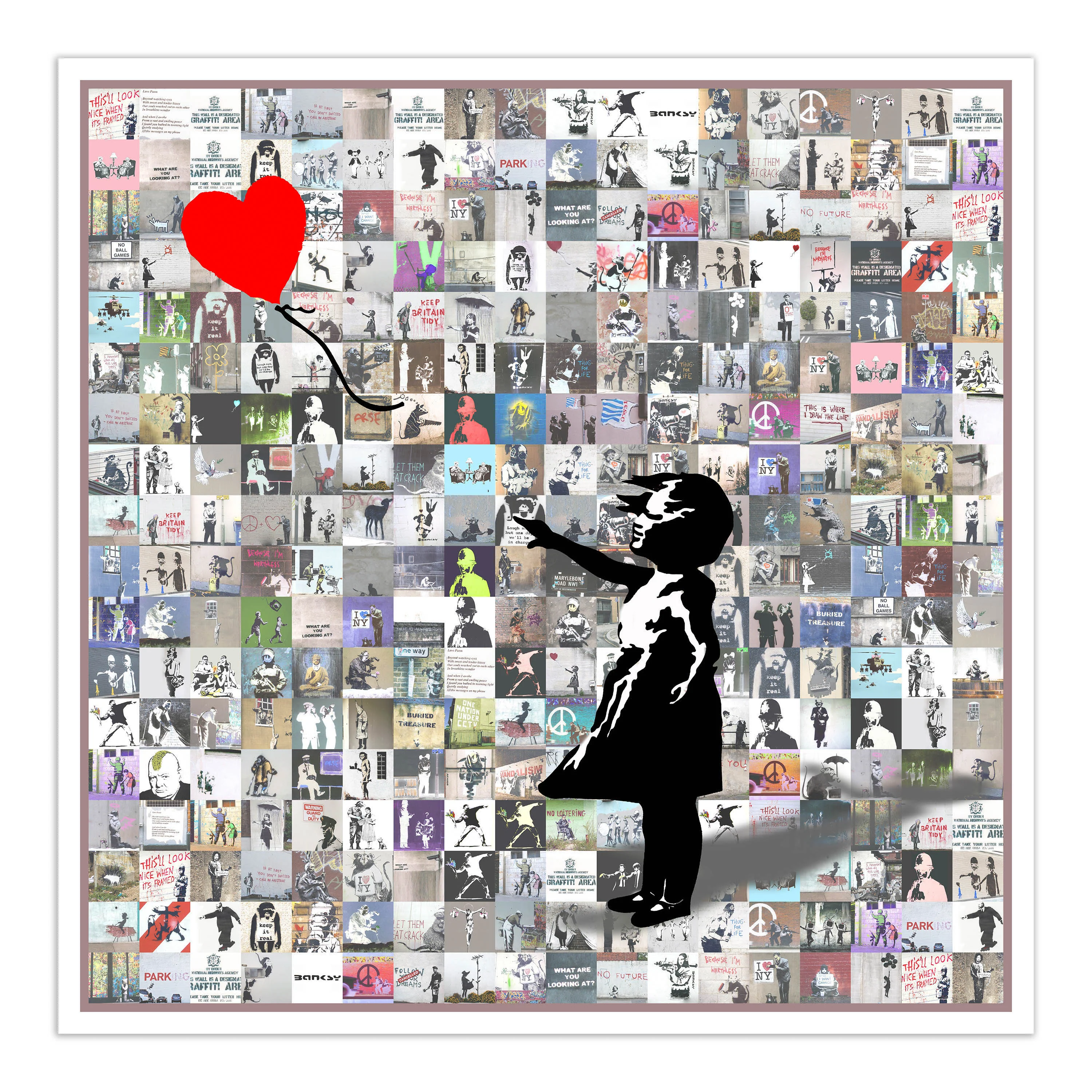 Flyaway Girl - Banksy Homage