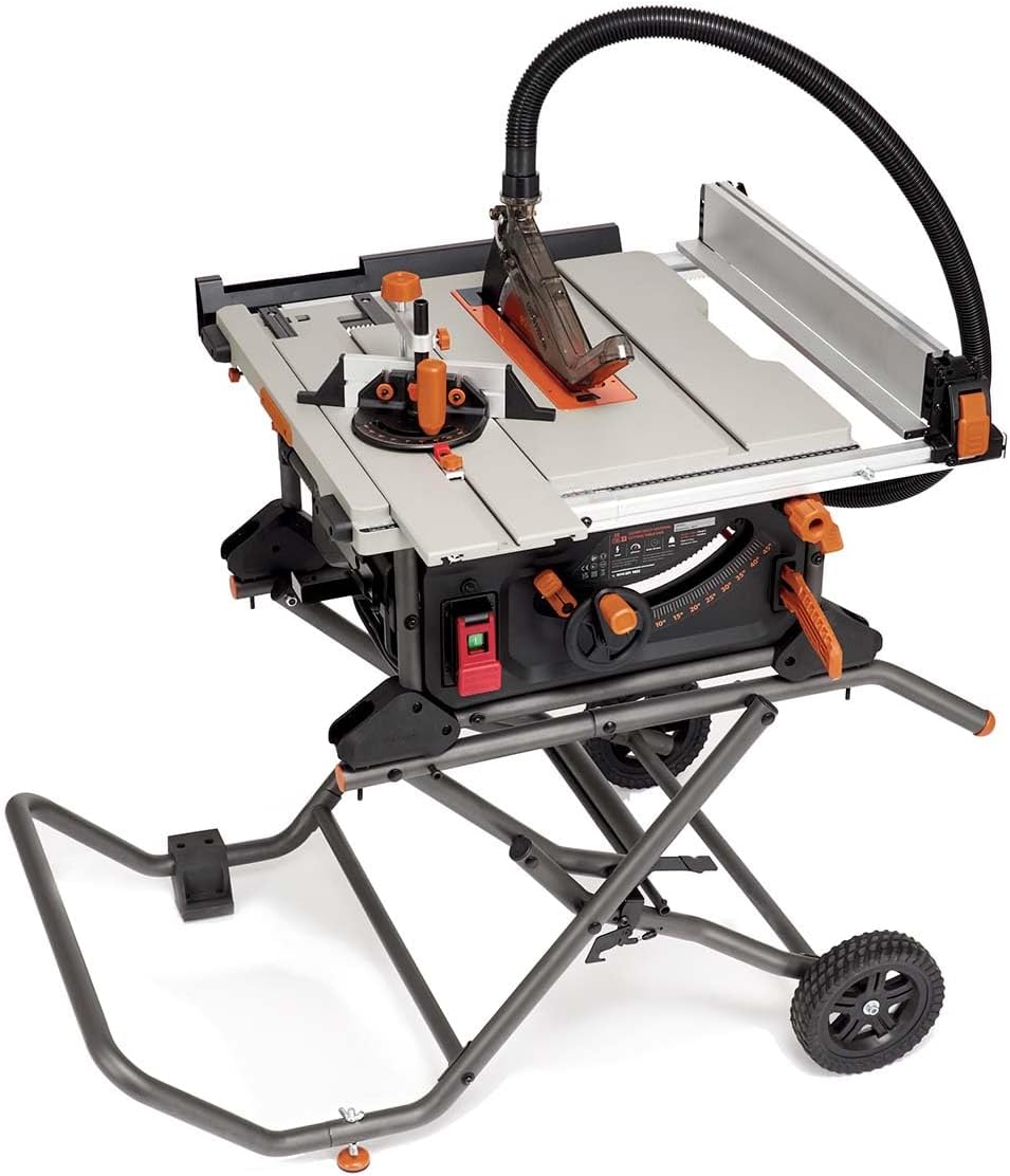 Evolution Power Tools R255TBLX+ Sega Da Banco Con Supporto (La Prossima Generazione Rage 5-S) Lama Da Taglio Multimateriale Taglia Legno Metallo Plastica, Smusso A 45°, Angolo Obliquo +/- 60°, 1800w