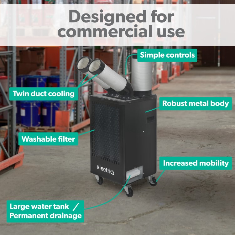 electriQ Heavy Duty 12000 BTU Portable Commercial Air