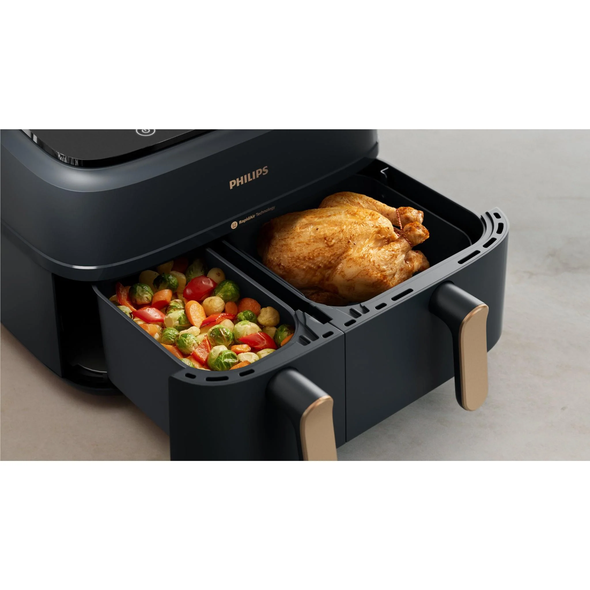 Philips 3000 Serie Dual Basket Airfryer XXL 9L (Grijs)
