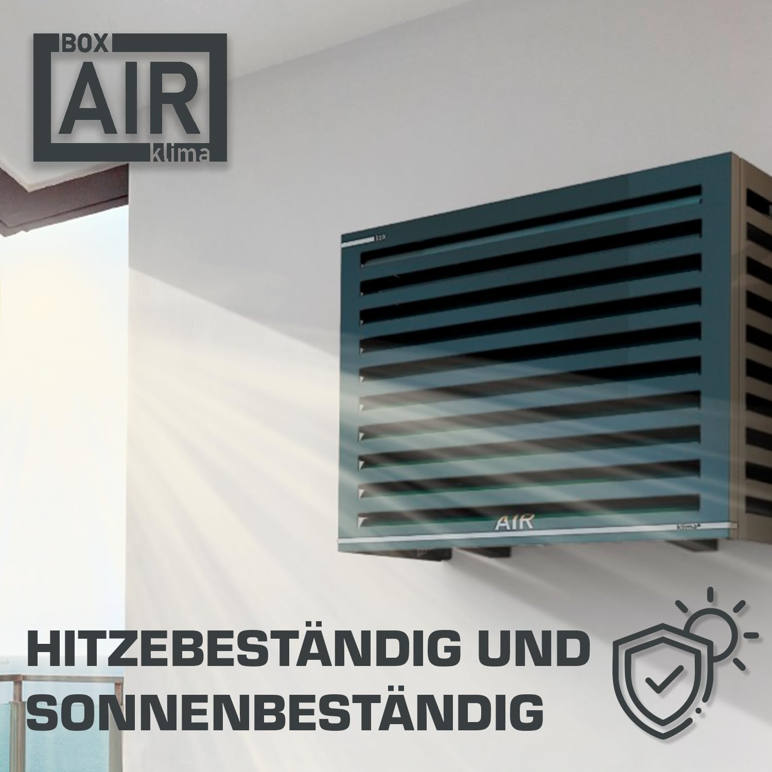 Box Air Klima Abdeckung - Schallschutzhaube Wärmepumpe Schutzgitter - Verkleidung Klimaanlage Außengerät - Für Klimaanlagen und Wärmepumpen - Robuste Schutzabdeckung