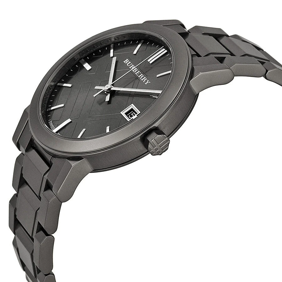 Burberry Grey Dial Grey Ion-plated Men's Watch BU9007
