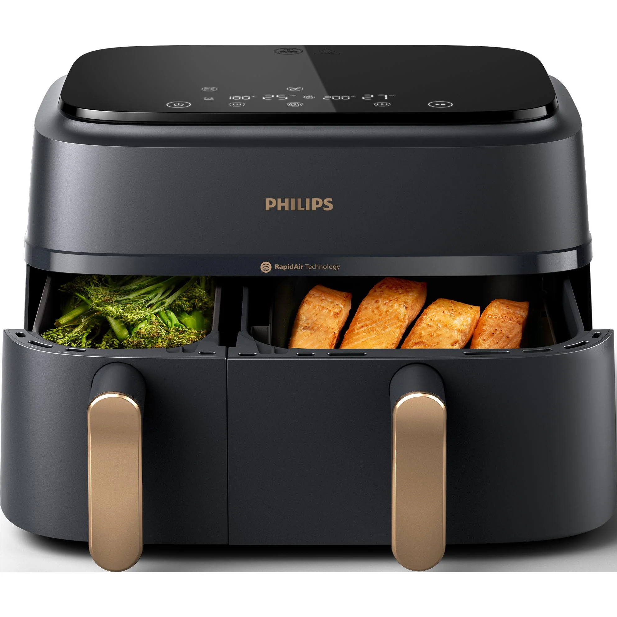 Philips 3000 Serie Dual Basket Airfryer XXL 9L (Grijs)