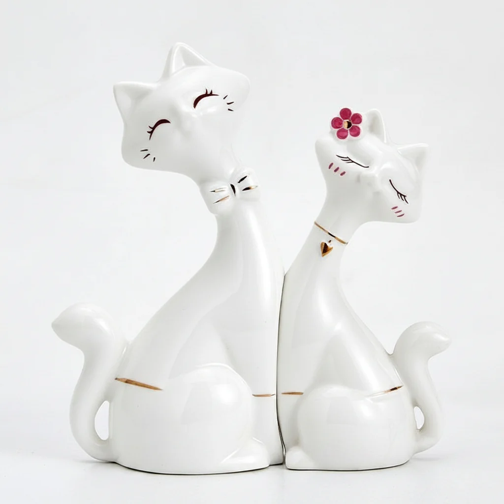 Dinevora Ceramic Cat Home Decor Figurine