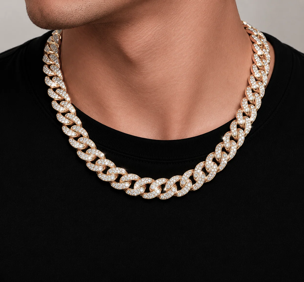 Big Daddy 10MM Iced Out Miami Cuban Link Gold Chain