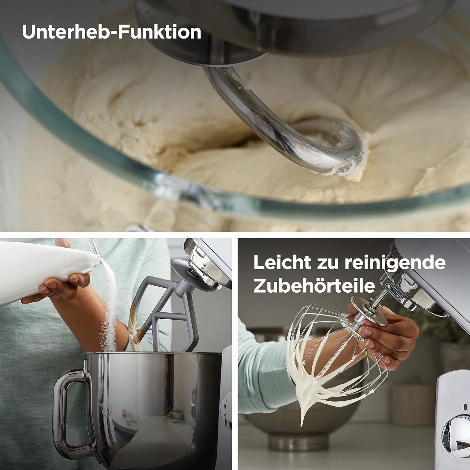 Kenwood kMix KMX750RD Küchenmaschine, 5 l Edelstahl Schüssel, Safe-Use-Sicherheitssystem, Metallgehuse, 1000 Watt, inkl. 3-Teiligem Patisserie-Set und Spritzschutz, Rot