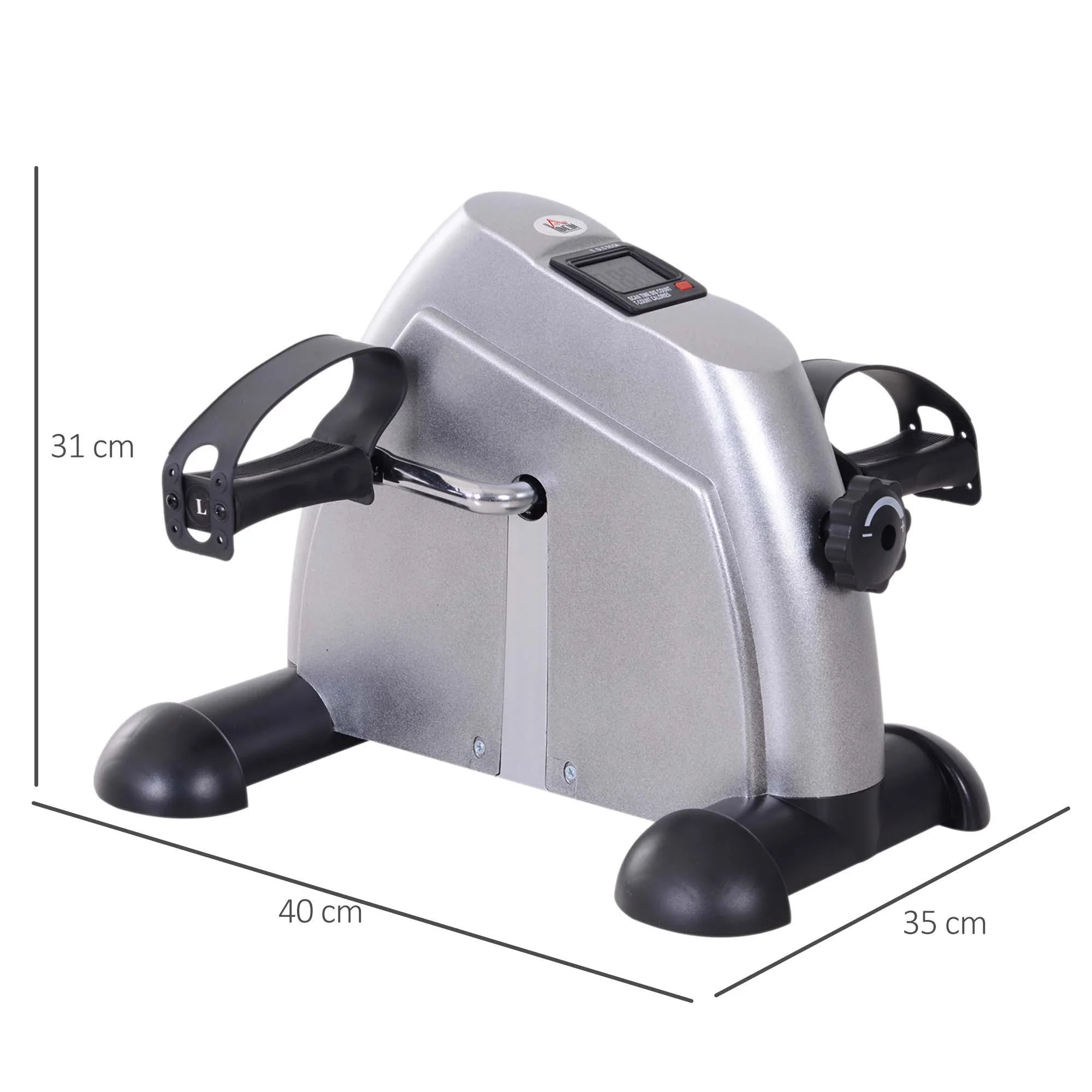 HOMCOM Mini Bike Pedaltrainer Heimtrainer LCD-Display verstellbar