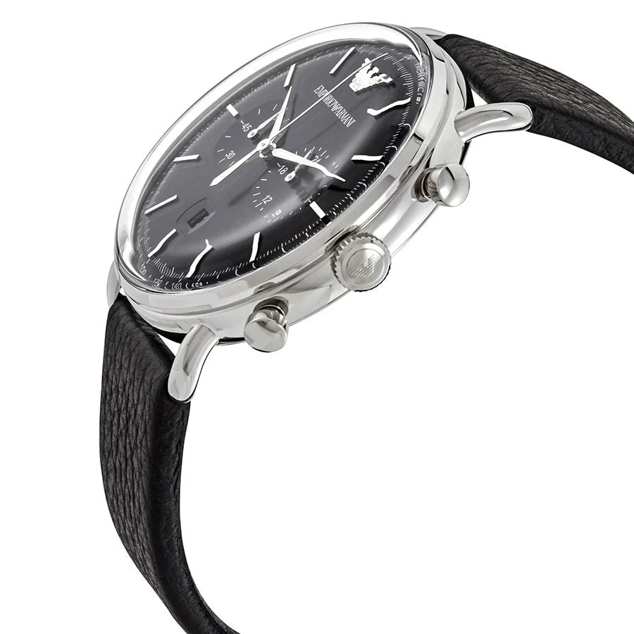 Emporio Armani Aviator Chronograph Quartz Black Dial Men's Watch AR11143