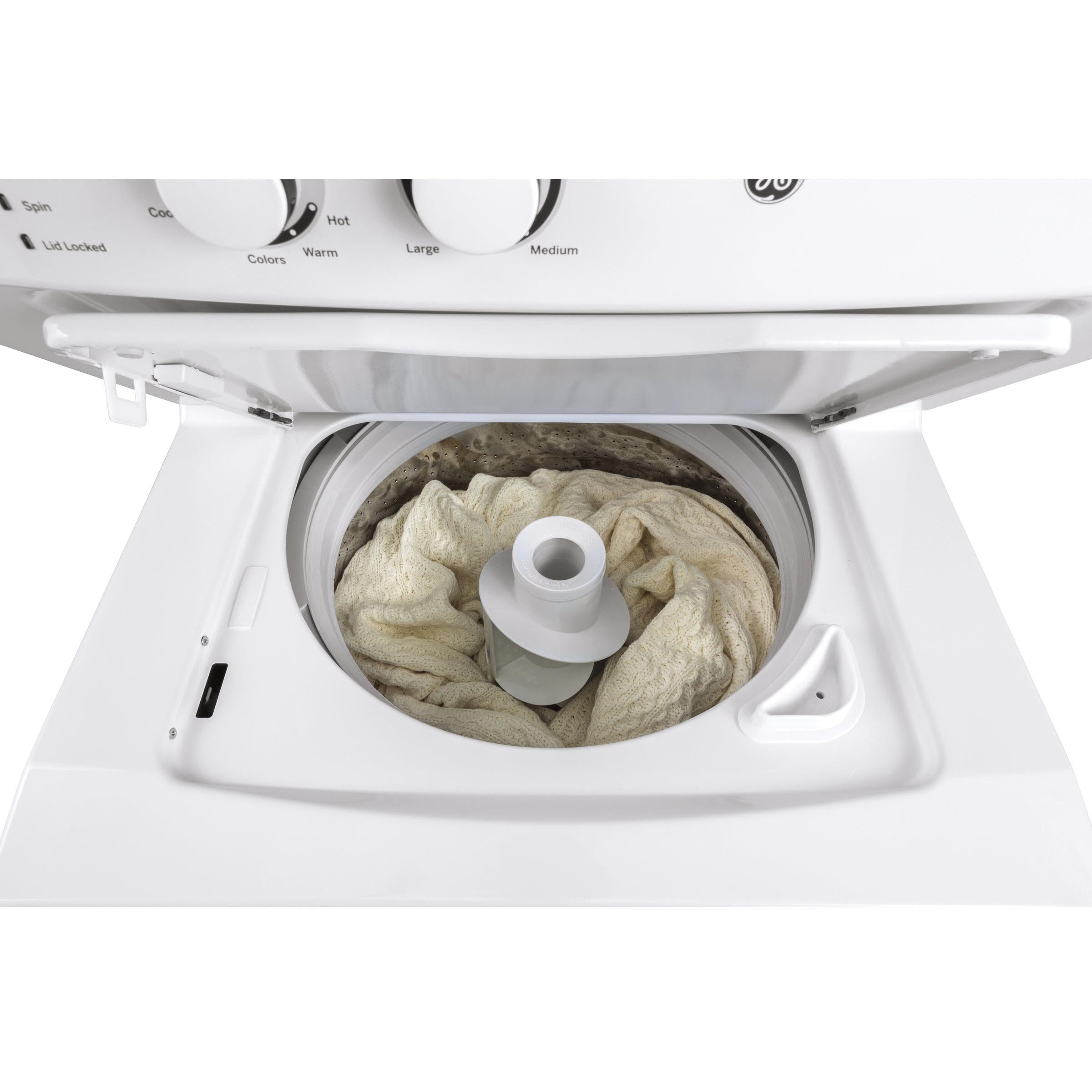 GE Stacked Washer/Dryer Electric Laundry Center GUD24ESSMWW