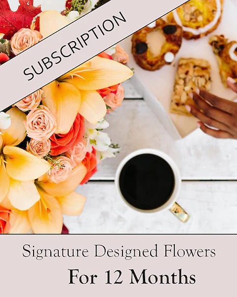 Vased Flowers Subscription-12 months