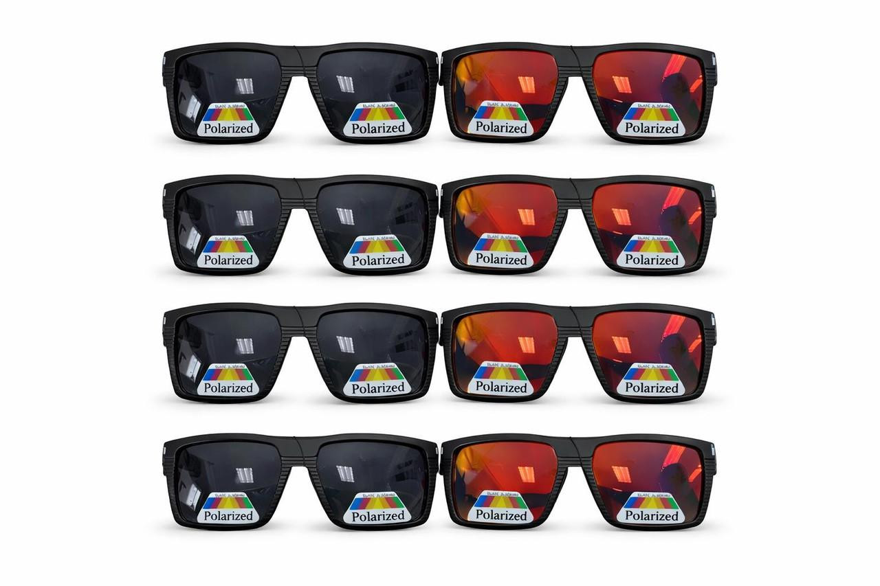 Polarized Thick Square Sunglasses Bulk Sport Glare Blocking Style 115
