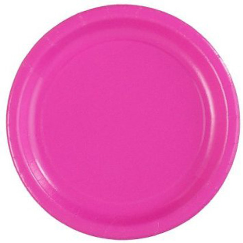 Party Paper Plates Hot Pink  9