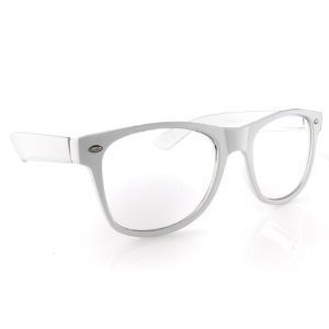 White Frame Clear Lens Glasses Adult 12 PACK WS1086D