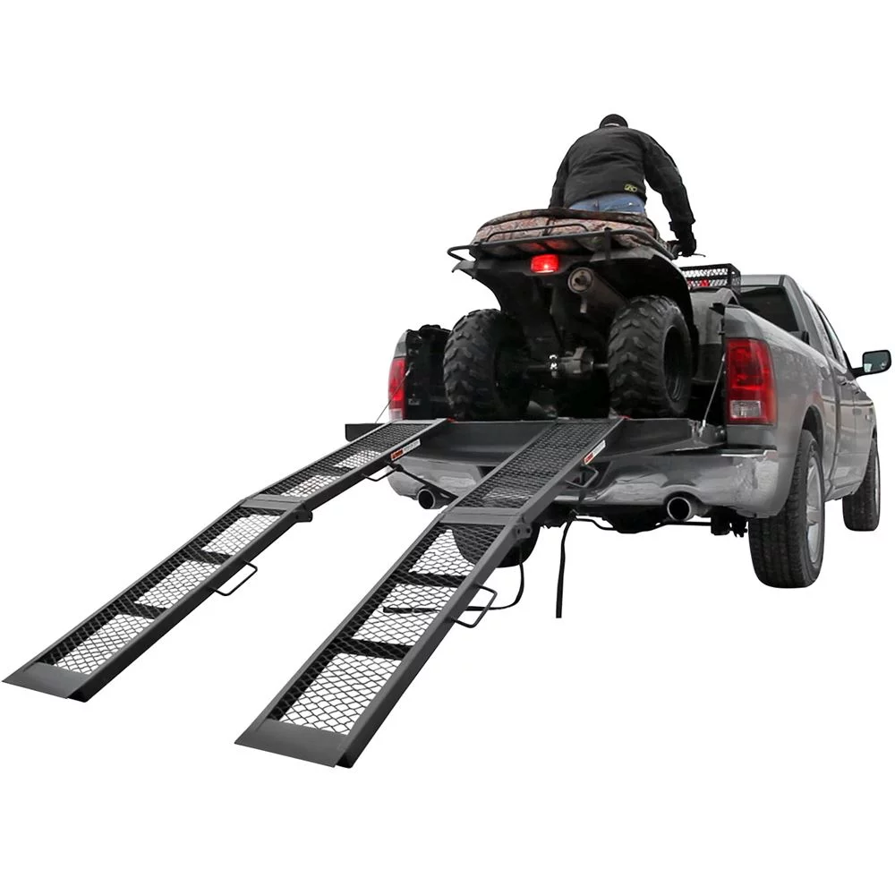 Rampas plegables dobles de 90 pulgadas para ATV de acero negro