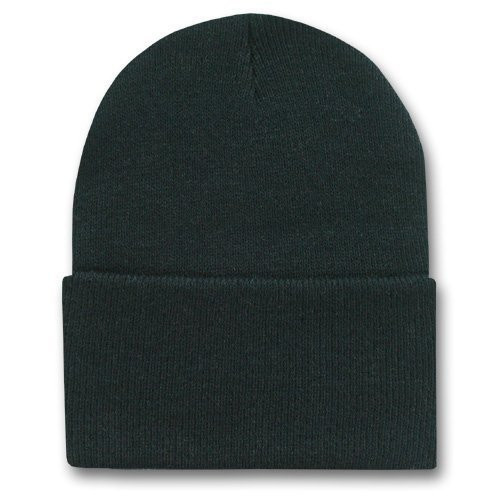 Long Beanie Hat Black 12 PACK  5751