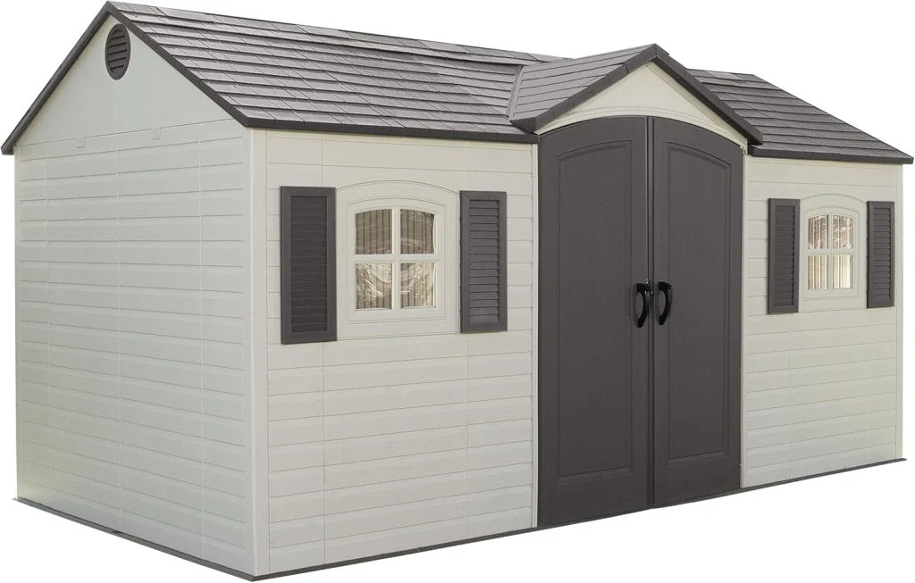 Lifetime 6446 Outdoor Storage Shed, 8 x 15 Foot, Desert Sand