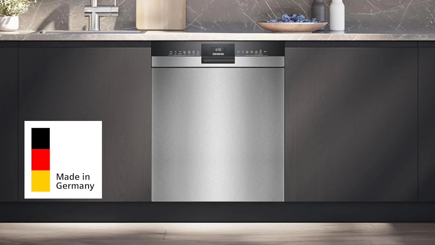 Siemens SN63EX14VE, iQ300 Smarter Geschirrspüler, Vollintegrierte Spülmaschine mit Besteckschublade, 60 cm, Auto Türöffnung dank autoOpen dry, Besonders leise durch iQdrive-Motor, infoLight aquaStop