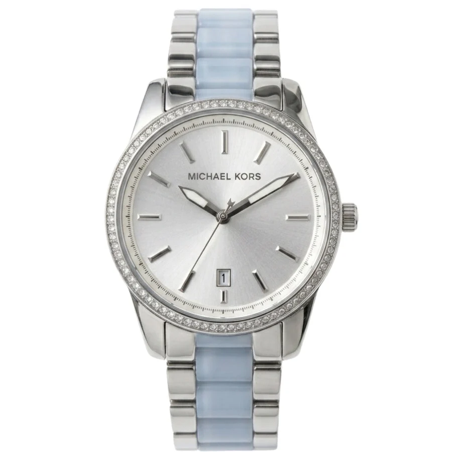 Michael Kors Parker Blue and Silver Women's Watch - MK6348