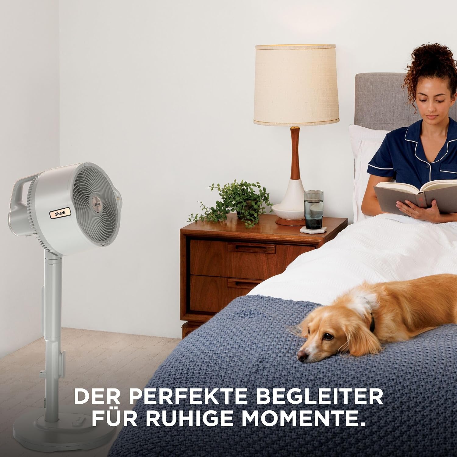 Shark FlexBreeze Pro Mist Akku-Ventilator für innen und außen mit Sprühsystem, tragbarer Sprühtank, 20 m, Stand- & Tischventilator, 5 Geschwindigkeitsstufen, leise, Fernbedienung, Dove FA300WHEU