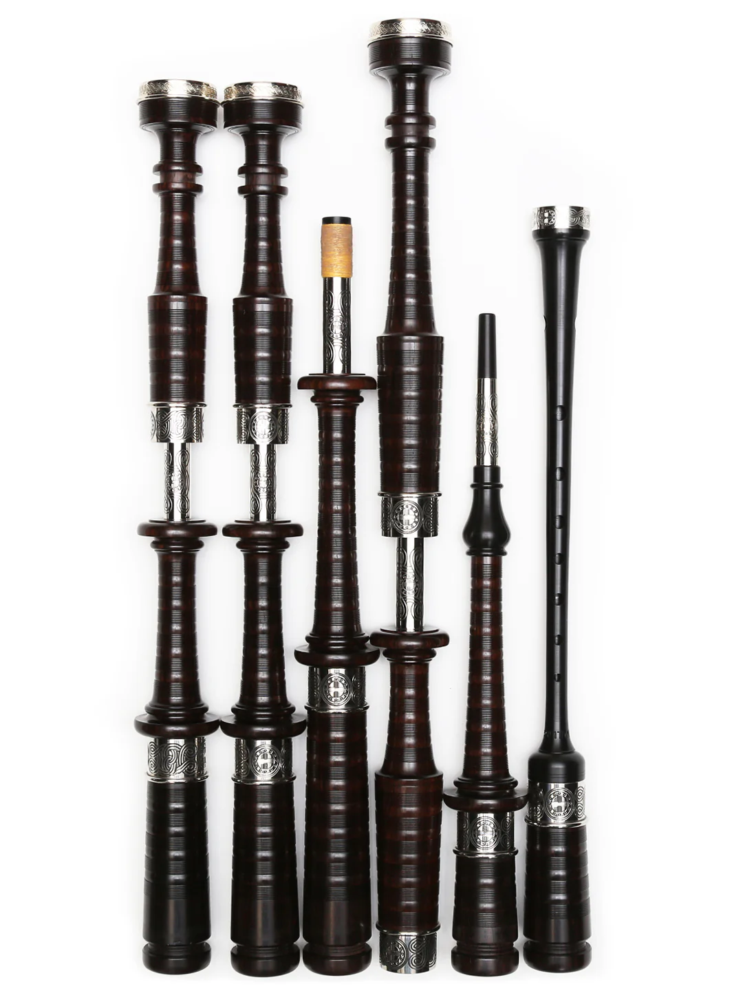 David Naill Bagpipes - #2 Engraved (Blackwood Mounts)