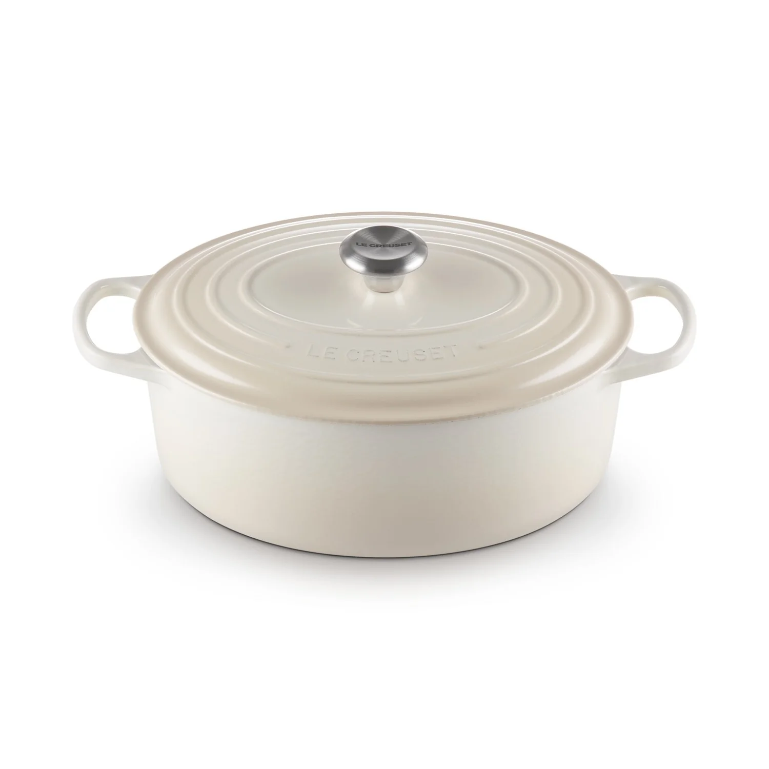 Le Creuset Pfanne Signature Bräter Oval  31 cm Meringue