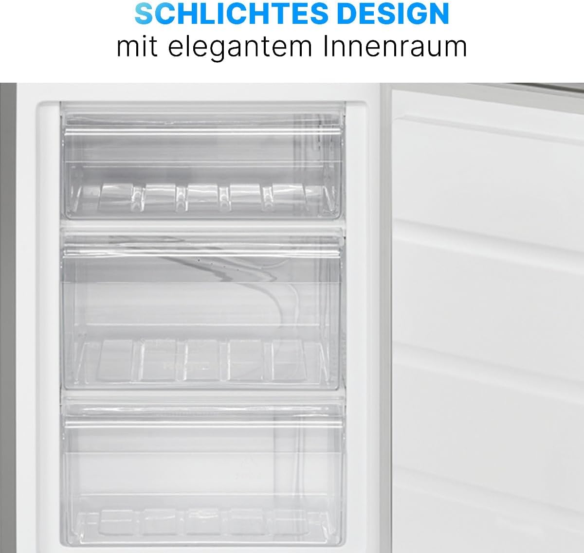 Bomann Gefrierschrank 87L | Gefrierschrank klein mit Temperaturbereich ≤ -18°C | 3 Schubladen | Tiefkühlschrank mit wechselbarem Türanschlag | Freezer Tiefkühlschrank klein GS 7253 weiß