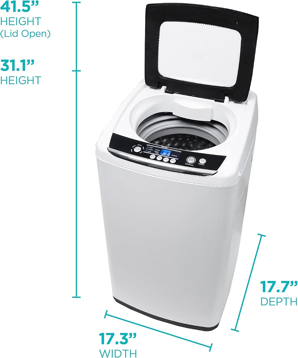 BLACK+DECKER 0.9 Cu. Ft. Portable Washing Machine - 5 Wash Cycles