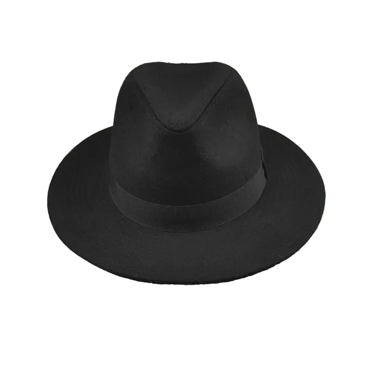 Curtis Retro Black Wool Fedora Hat