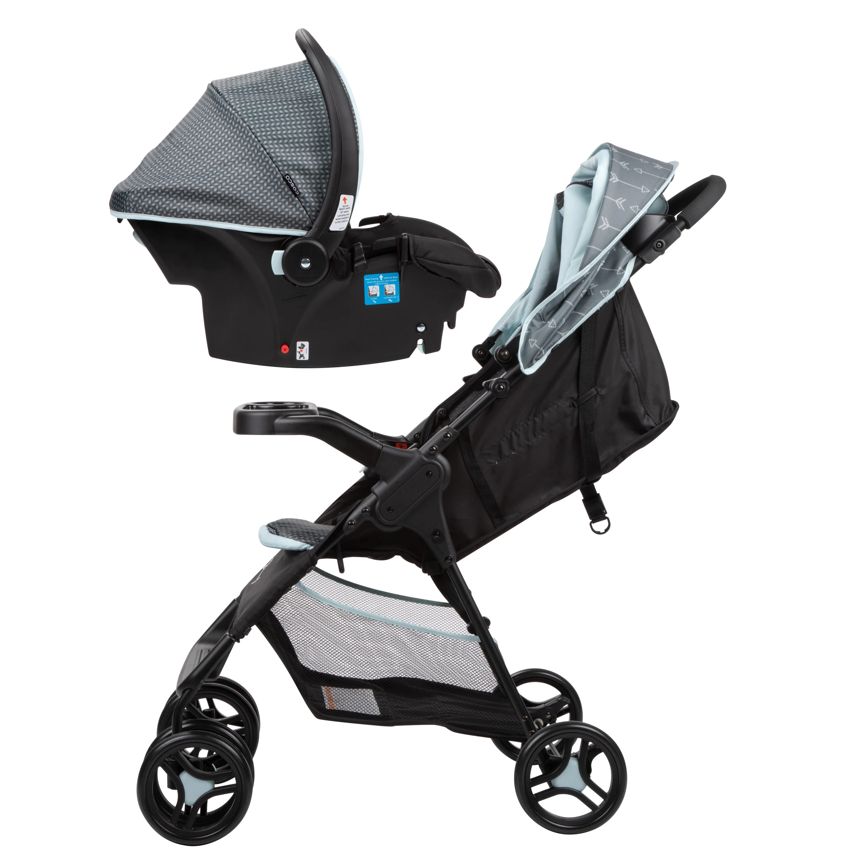 2025 Cosco Kids Lift & Stroll DX Sistema de viaje, flechas grises, para niños pequeños, unisex