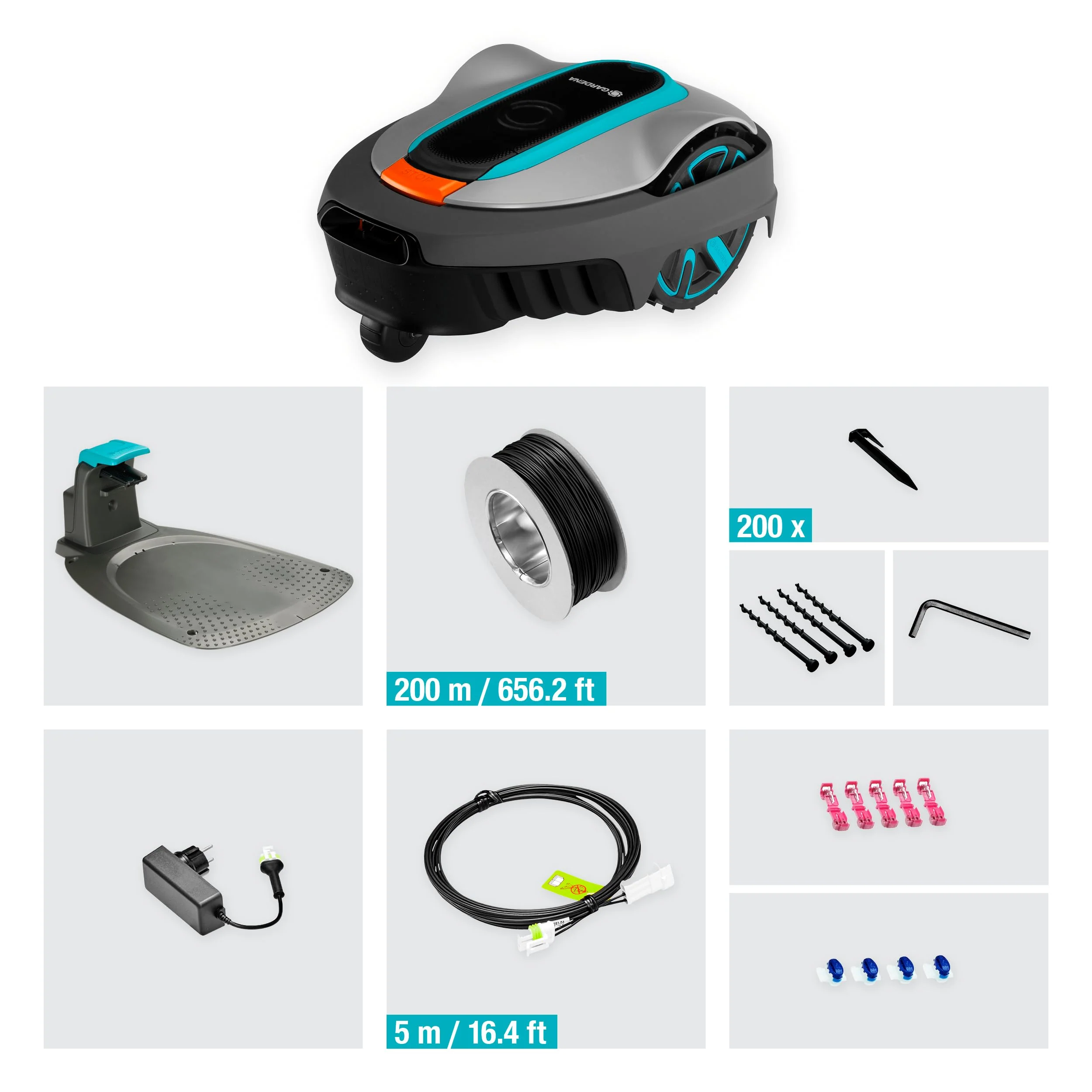 2025 Robot cortacésped Gardena SILENO minimo 350 m²: cortacésped inteligente con conectividad óptima, programable vía la aplicación Gardena Bluetooth (15208-47)