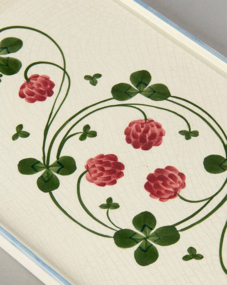 Royal Copenhagen Clover 13-Piece Hand-Painted Faience Coffee Set – Rare Collectible