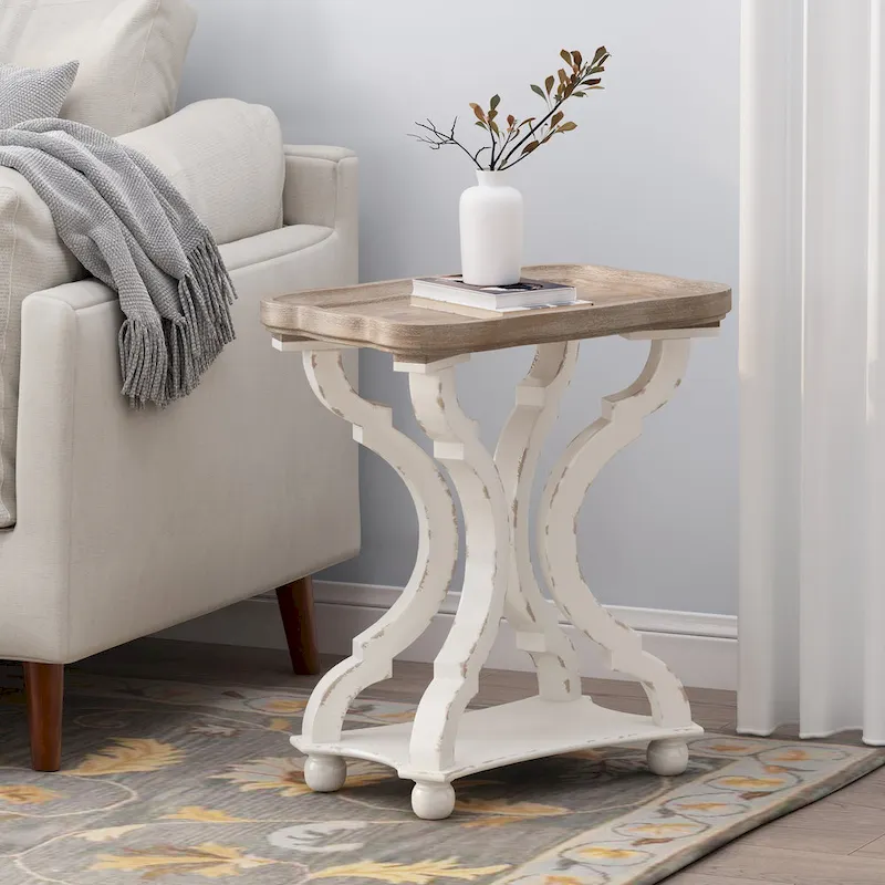 Christopher Knight Home Ouray Rectangular Top French Country Accent Table