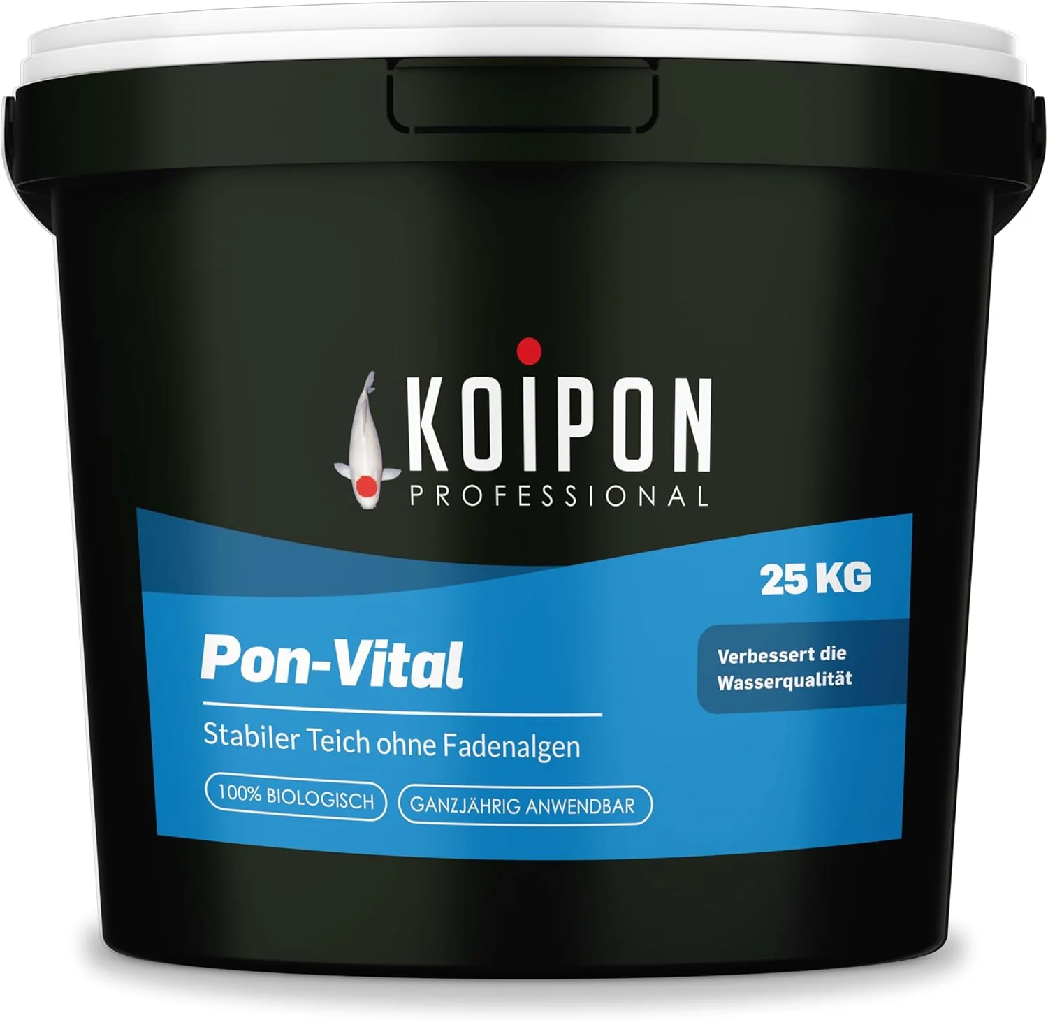 KOIPON Pon-Vital 25 kg, Het 100% biologische alternatief voor draadalgenverdelgers tegen algengroei en draadalgen in de vijver