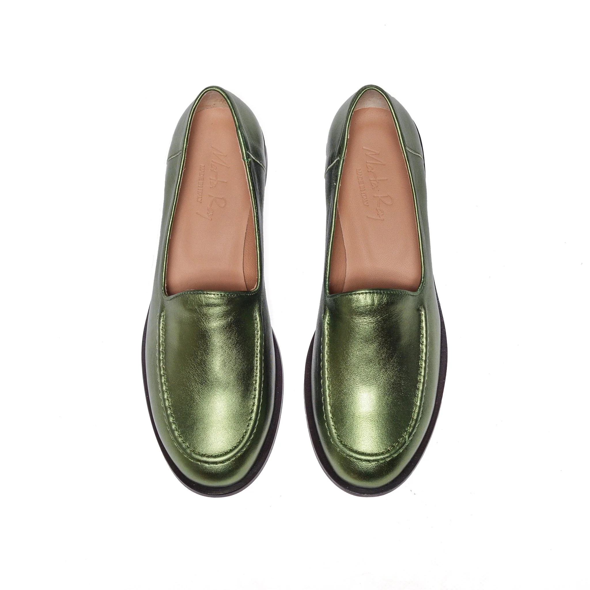 Mocassino Cosima nappa laminata military