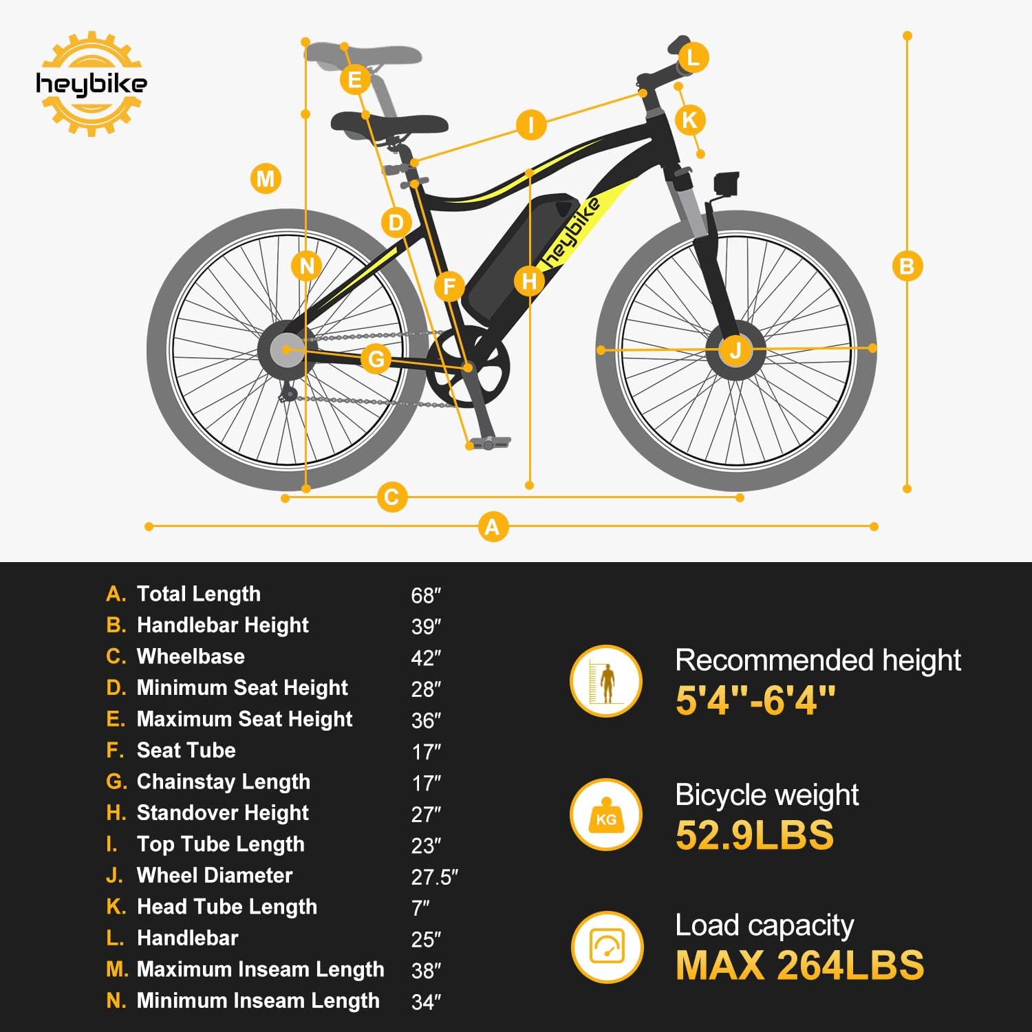 Heybike Race Max Electric Bike for Adults with 750W Peak Motor, 28mph Max Speed, 600WH Removable Battery Ebike, 27.5 Electric Mountain Bike with 7-Speed and Front Suspension