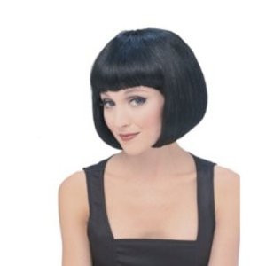20's Flapper Black Bob Wig 6042C