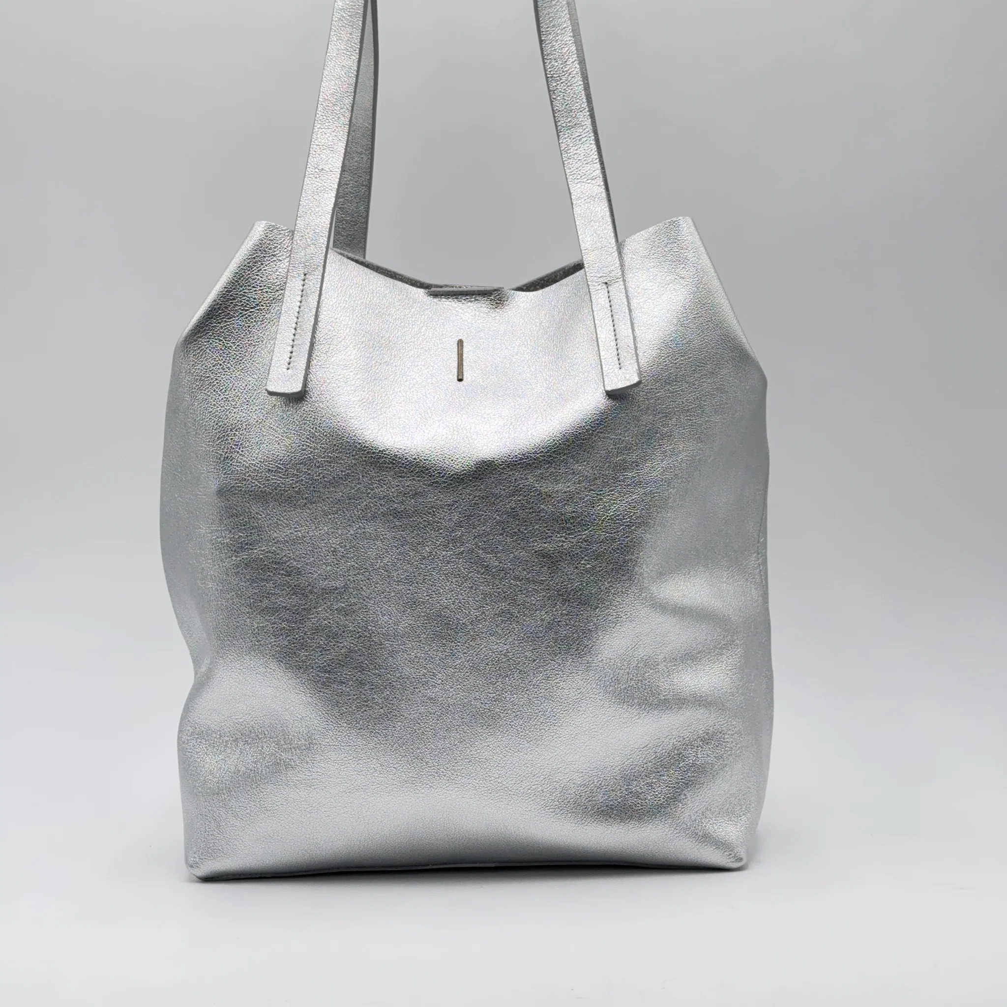 Alice bag laminato argento
