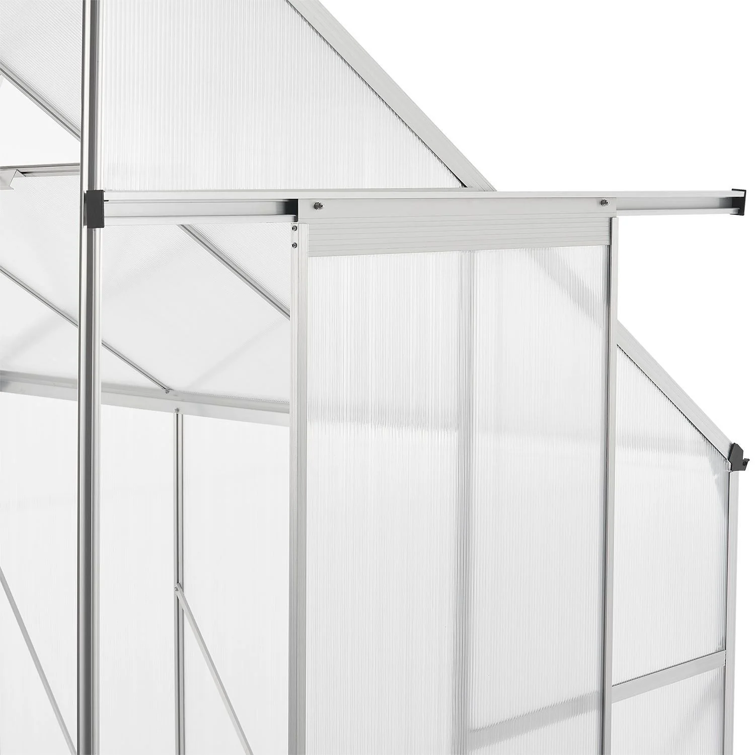 2025 Invernadero de jardín de aluminio con base – Ideal para frutas, verduras y resguardo invernal
