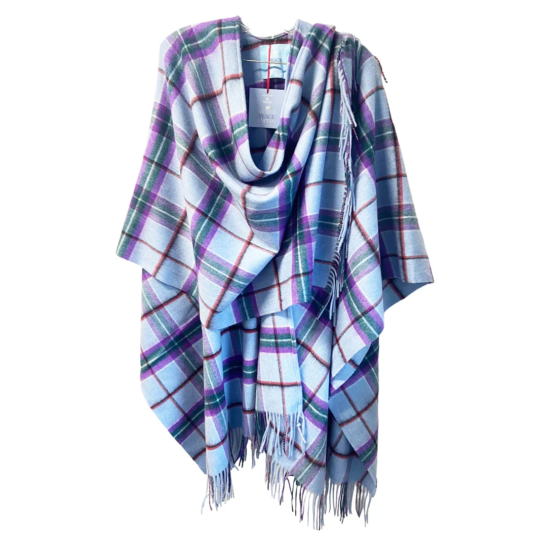 Lambswool Tartan Cape - World Peace