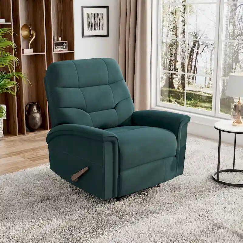 ProLounger Beck Space-Saving Medium Blue Microfiber Recliner