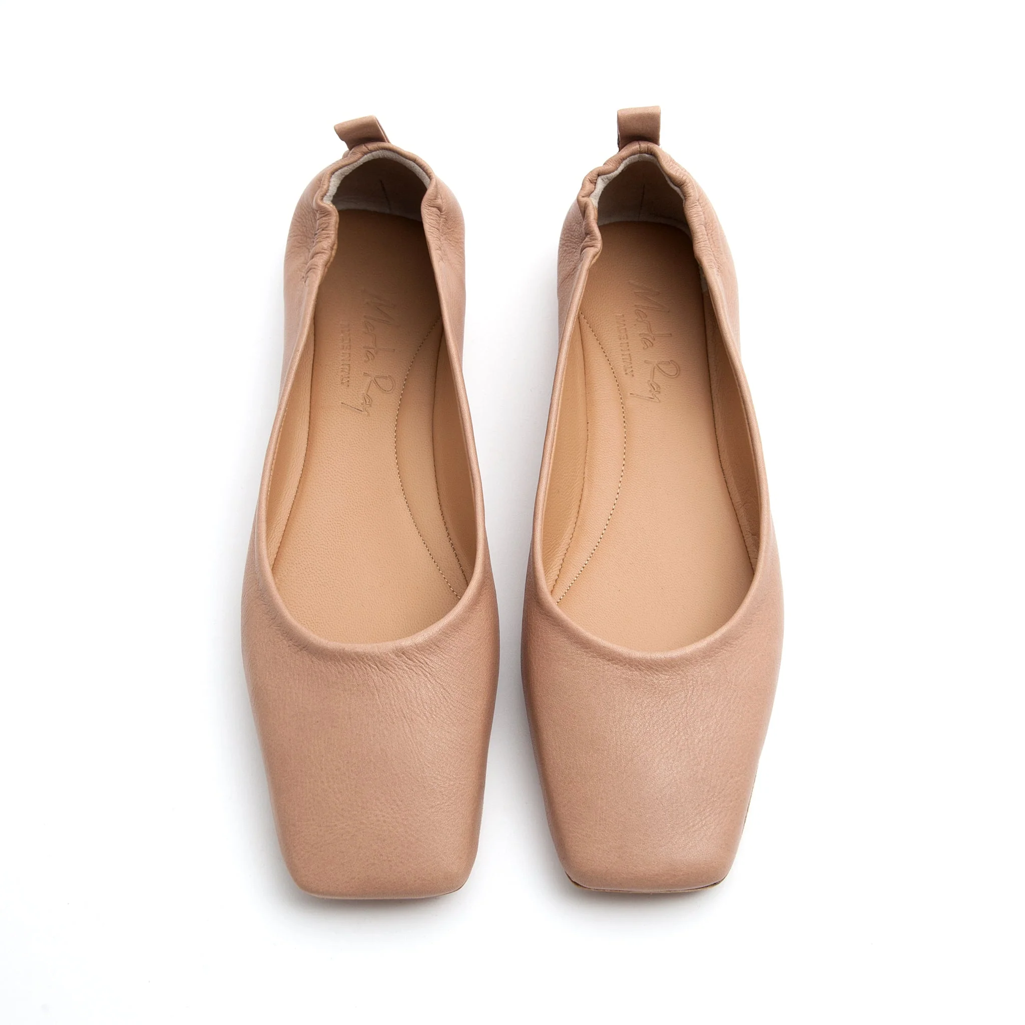Ballerina sacchetto quadrata mousse nudo