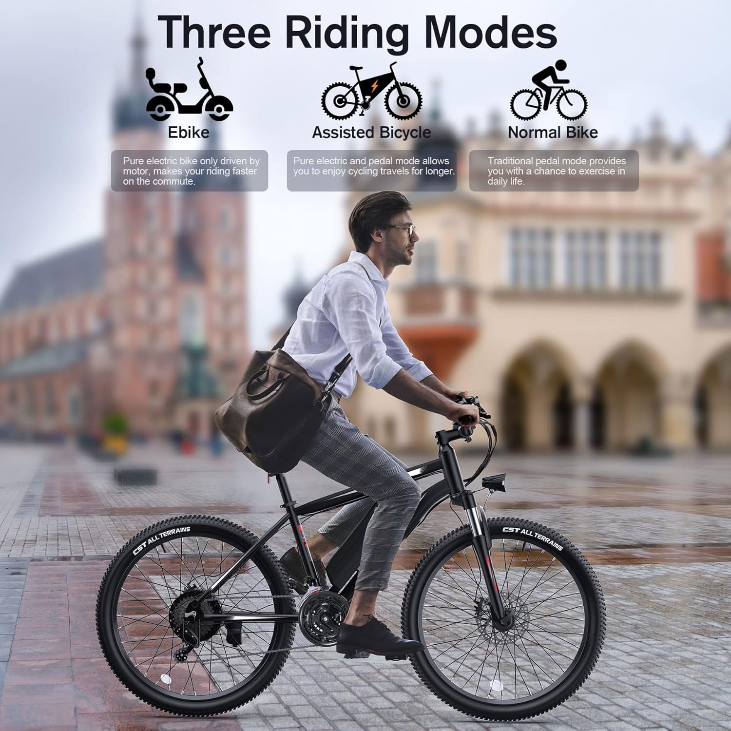 TotGuard Electric Bike, 27.5 Electric Bike for Adults 500W Ebike 21.6MPH Adult Electric Bicycles Electric Mountain Bike,48V 499WH Removable Lithium Battery,21-Speed Gears,Lockable Suspension Fork