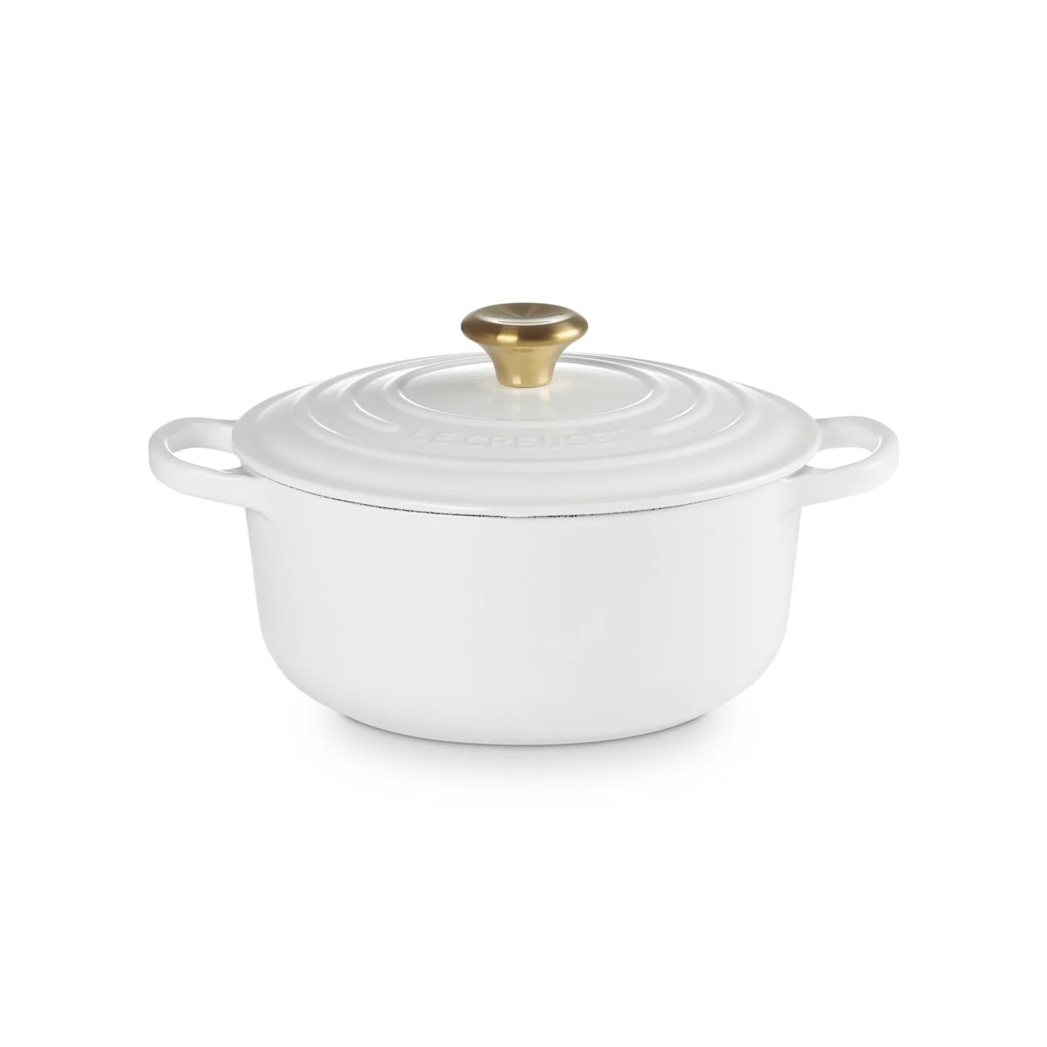 Le Creuset Pfanne Signature Bräter Round 20 cm White