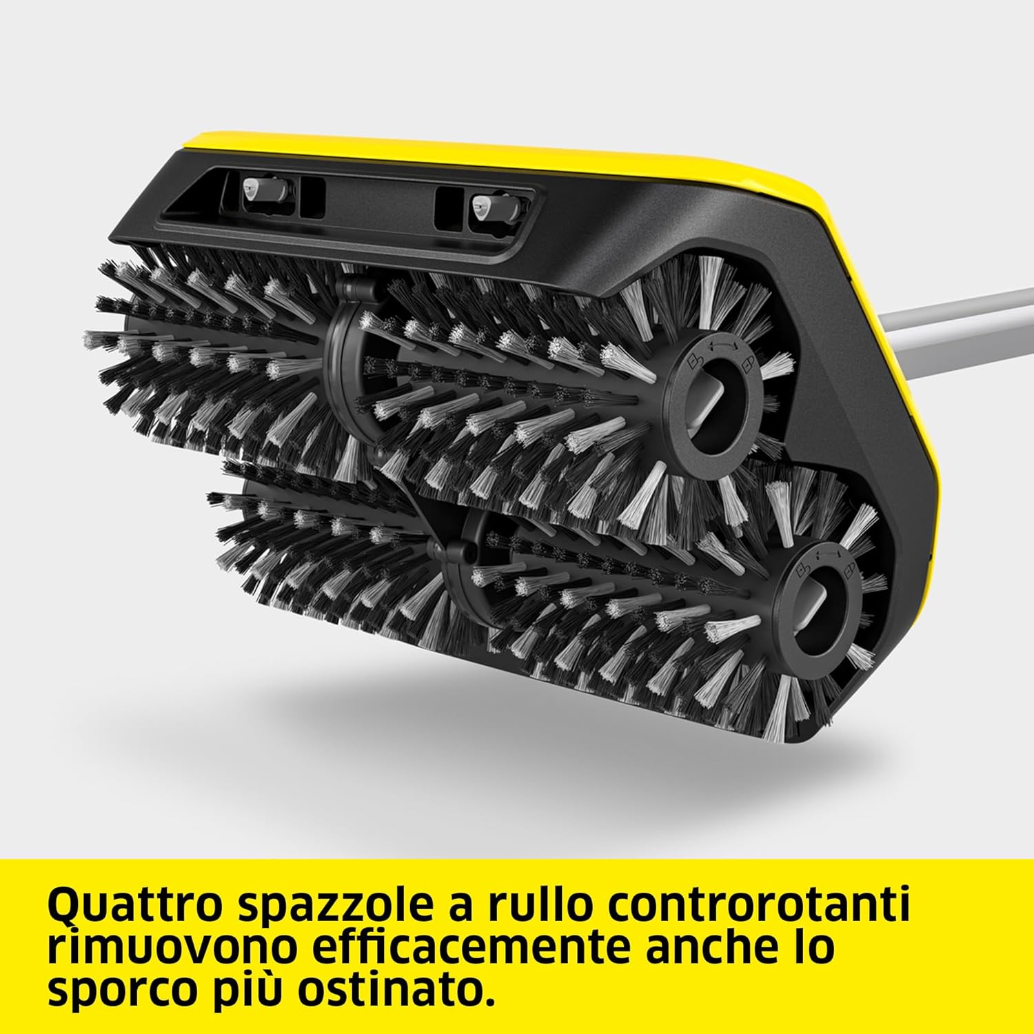 Kärcher lavapatio PCL 6, max. 10 bar, portata d'acqua: max. 180 l/h, larghezza area lavoro: 300 mm, velocità della spazzola 600-800 giri/min, per legno, compositi in plastica e pavimenti in pietra
