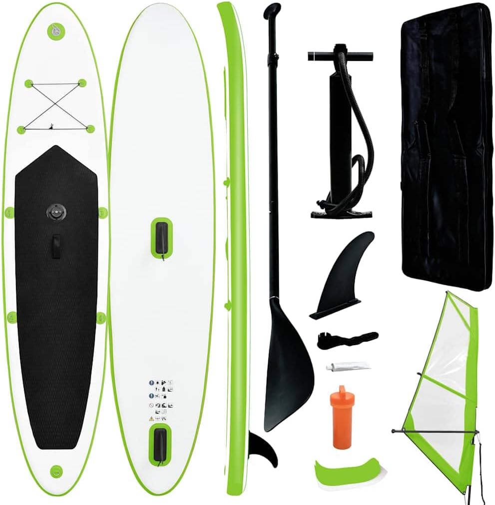 vidaXL Set Tavola Gonfiabile da SUP e Vela Prodotti da Windsurf Colori Diversi