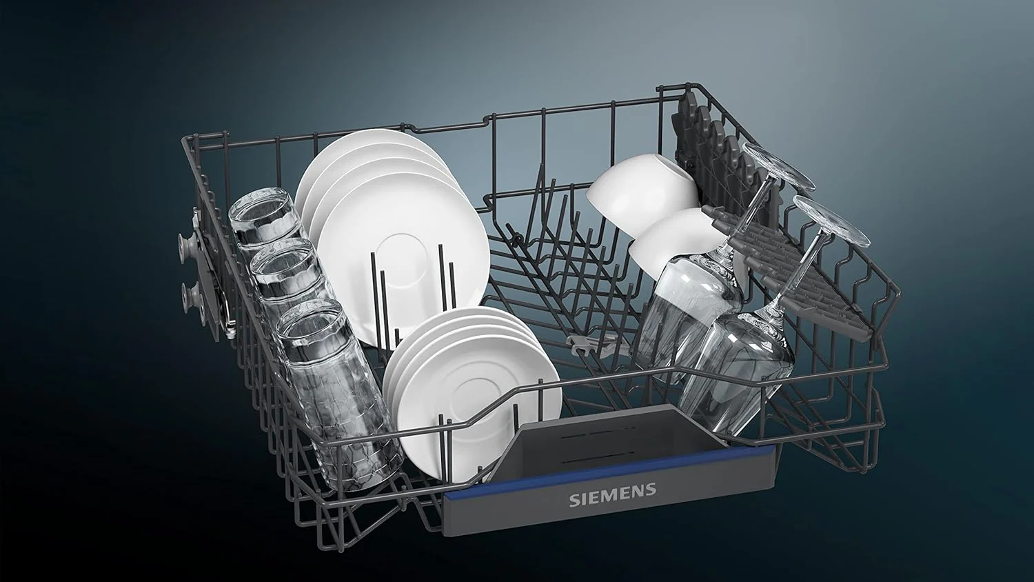 Siemens SN63EX14VE, iQ300 Smarter Geschirrspüler, Vollintegrierte Spülmaschine mit Besteckschublade, 60 cm, Auto Türöffnung dank autoOpen dry, Besonders leise durch iQdrive-Motor, infoLight aquaStop