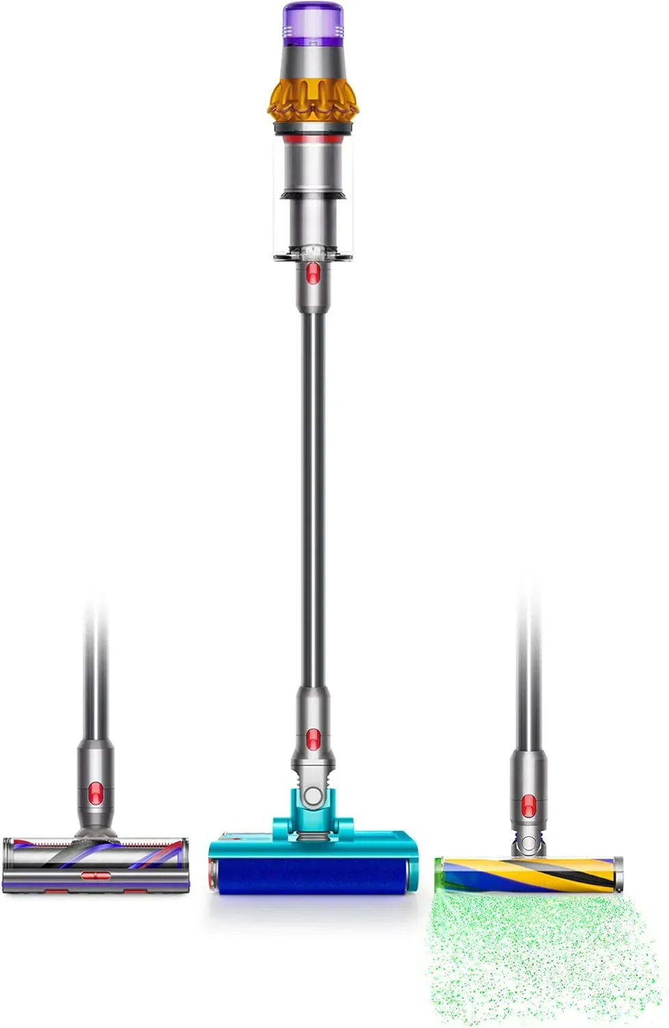 Dyson V15 Detect Plus Cordless Vacuum, Illumination Reveals dust, 240AW, 3 Power Modes, Up to 60 Minutes,虏 Deep Cleans Hard Floors and Carpets, Detangles pet Hair, Converts to Handheld