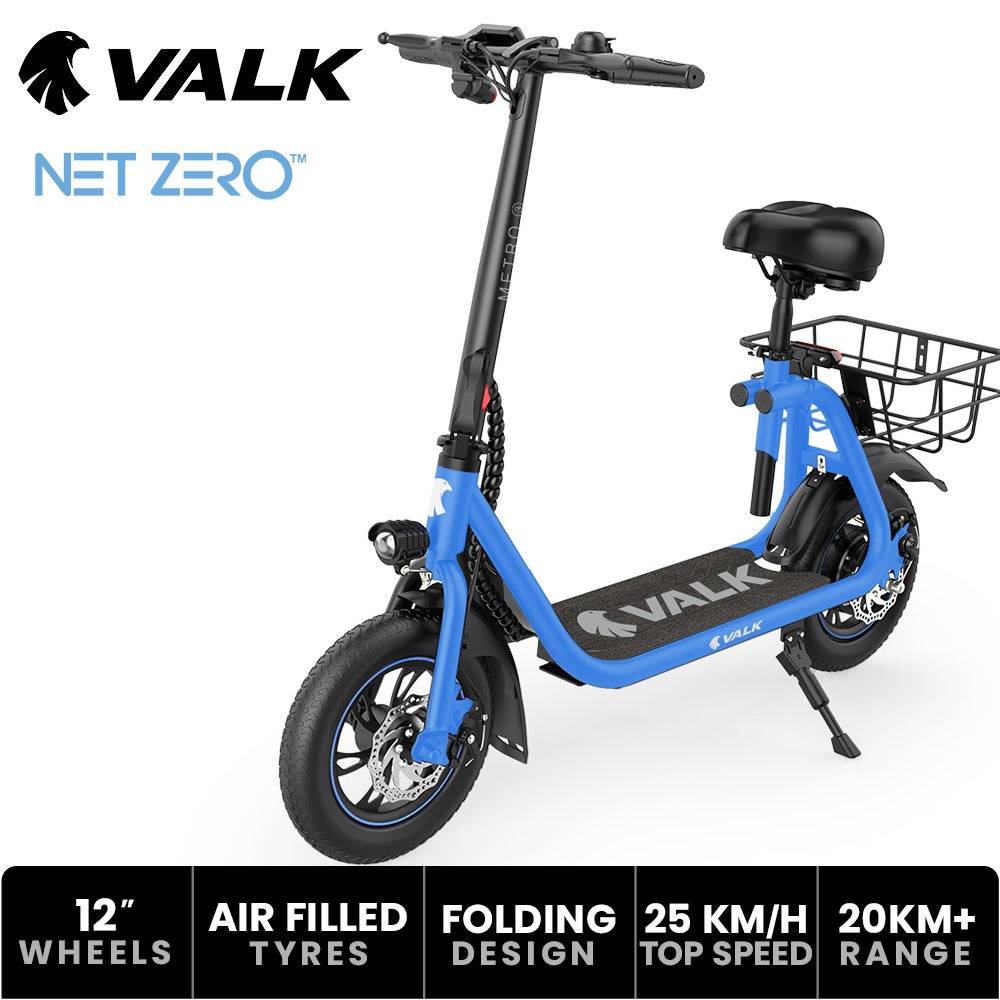 VALK Electric Scooter with Seat, Disc brakes, 12